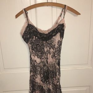 Silky Paisley Cami with Lace
